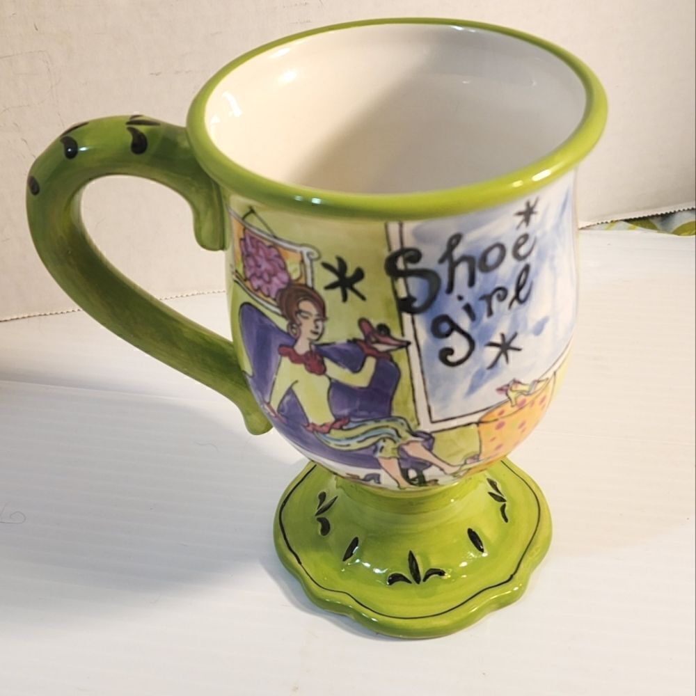 Certified International Shoe Girl Pedestal Coffee Mug by Jennifer Brinley